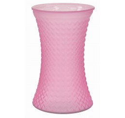 PINK FROST GLASS GATHERING VASE